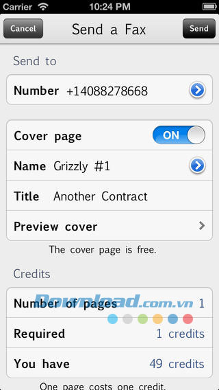 Gửi fax nhanh và dễ dàng