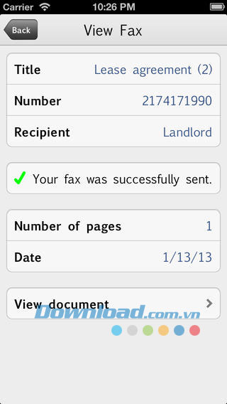 Xem tình trạng fax