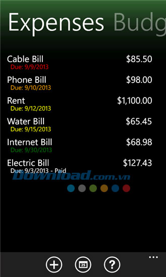 Finance Helper for Windows Phone
