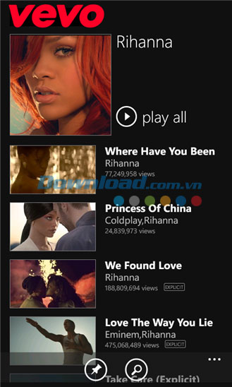 Vevo for Windows Phone