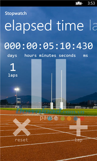 Stopwatch for Windows Phone