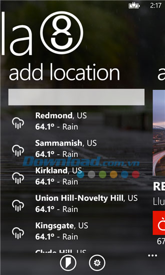 Thêm địa điểm Umbrella 8 for Windows Phone
