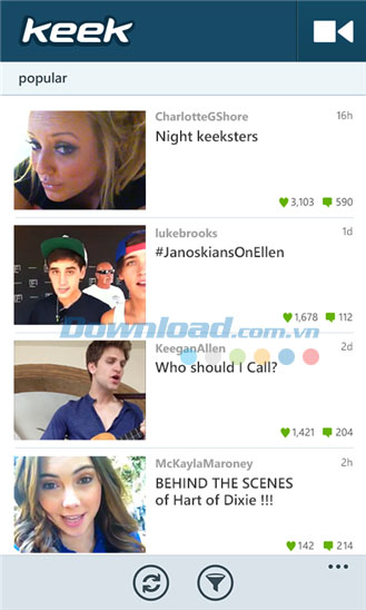 Keek for Windows Phone