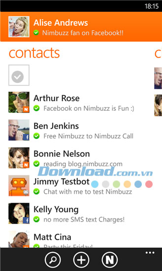 Nimbuzz for Windows Phone