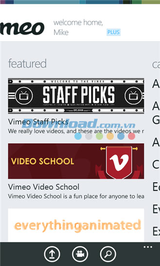 Vimeo for Windows Phone