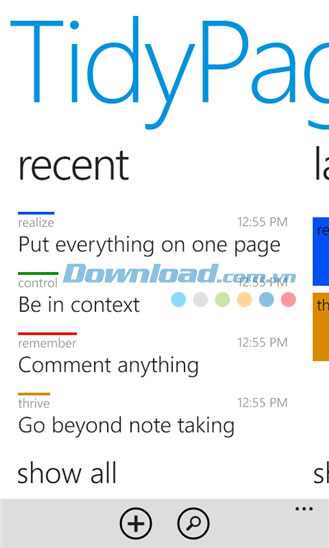TidyPage for Windows Phone