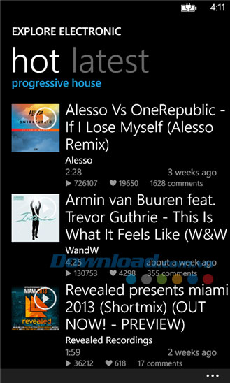 Audiocloud for Windows Phone