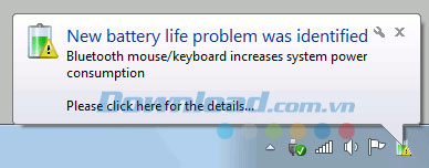 Thông báo khi phát hiện ra power hog Battery Life Maximizer