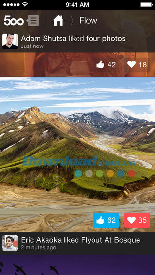 500px for iOS