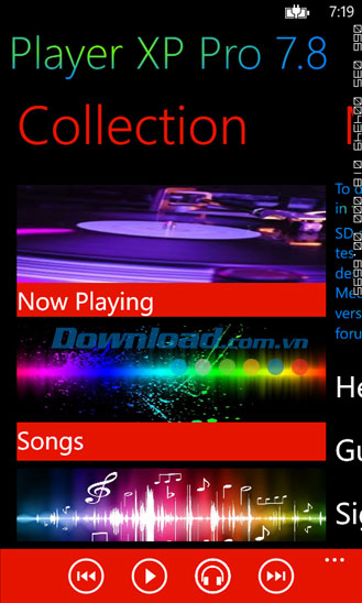 Media Player XP Pro 7.8 for Windows Phone