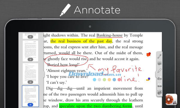 Chỉnh sửa PDF trên Android iAnnotate PDF for Android
