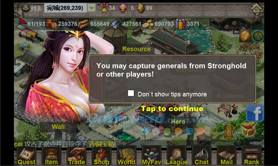 Tap Three Kingdoms for Windows Phone