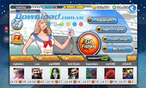 câu cá trên điện thoại Fishing Superstars for Android