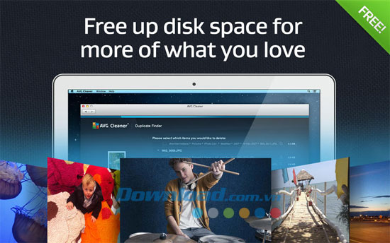 Giải phóng không gian ổ cứng AVG Cleaner for Mac