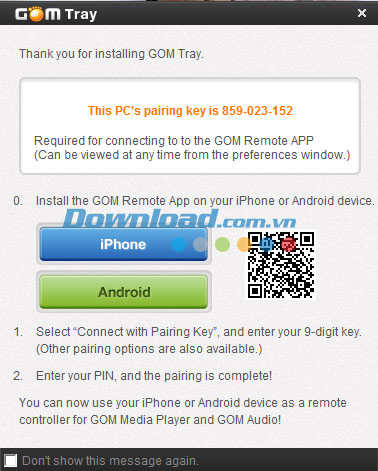 Cửa số thiết lập GOM Tray GOM Tray