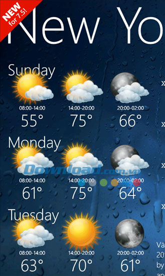 Weather View for Windows Phone