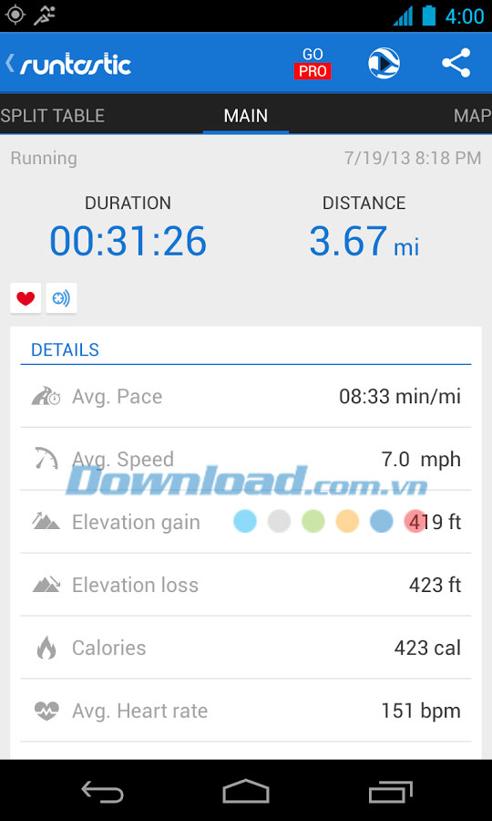 Runtastic for Android