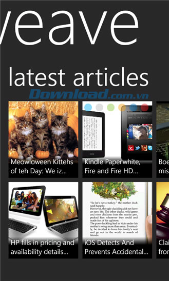 Weave News Reader for Windows Phone