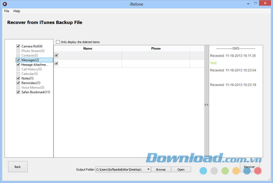 Khôi phục dữ liệu bị mất từ iPhone, iPad hoặc iPod touch iRefone
