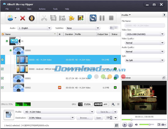 Rip và chuyển đổi Blu-ray Xilisoft Blu-ray Ripper
