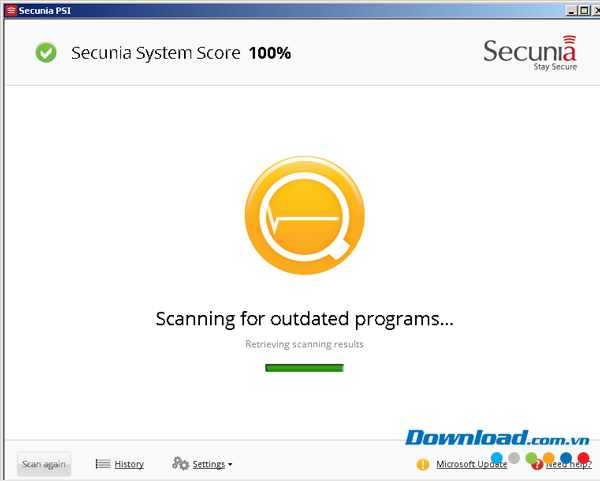 Secunia PSI trên Windows