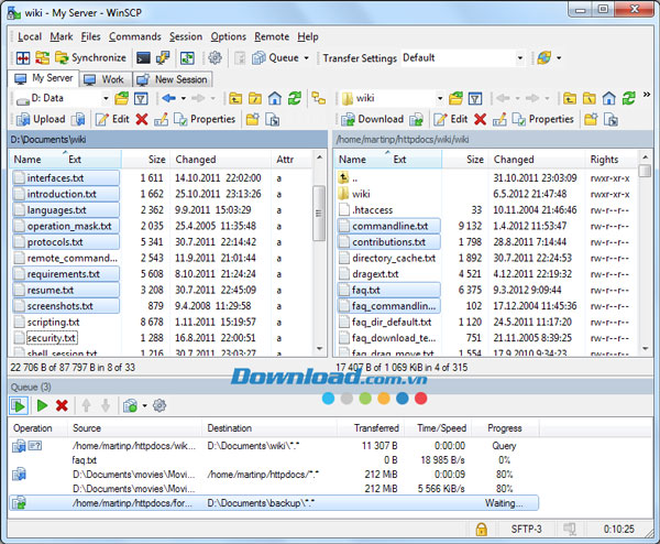 WinSCP trên Windows