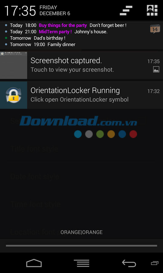 Calendar Status for Android