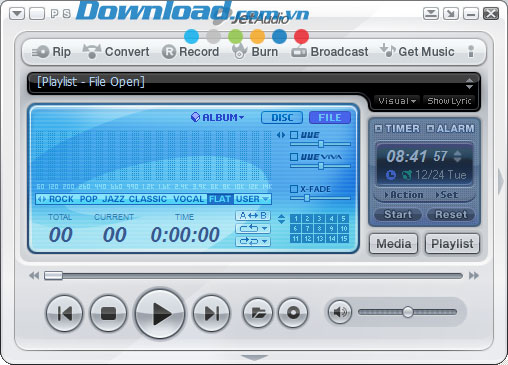 Cửa sổ chính của JetAudio Basic
