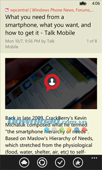 Nextgen Reader for Windows Phone
