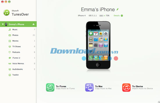iSkysoft TunesOver for Mac