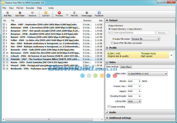 Pazera Free MKV to MP4 Converter