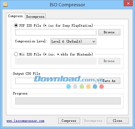 Nén tệp ISO thành CSO ISO Compressor