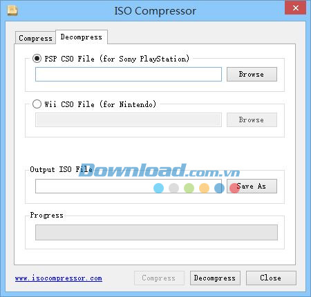 Giải nén tệp CSO sang ISO ISO Compressor