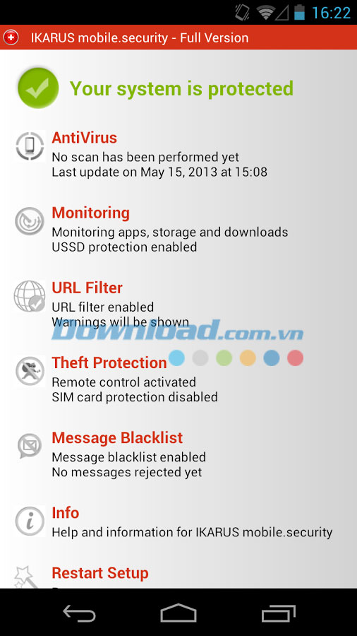 IKARUS mobile.security LITE for Android