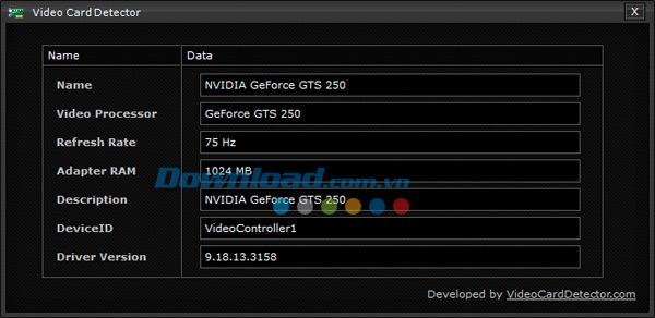 Video Card Detector