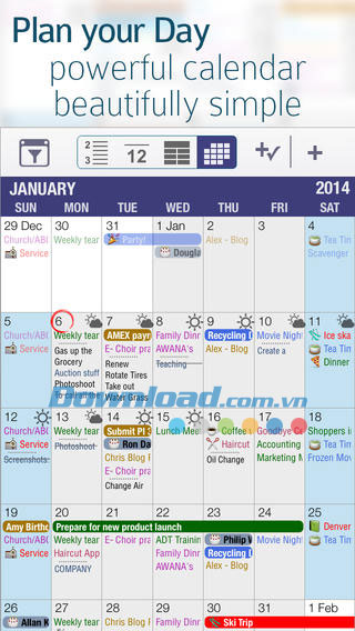 Lập kế hoạch cho một ngày Pocket Informant for iOS