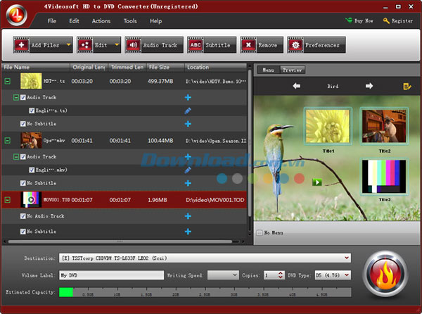 4Videosoft HD to DVD Converter