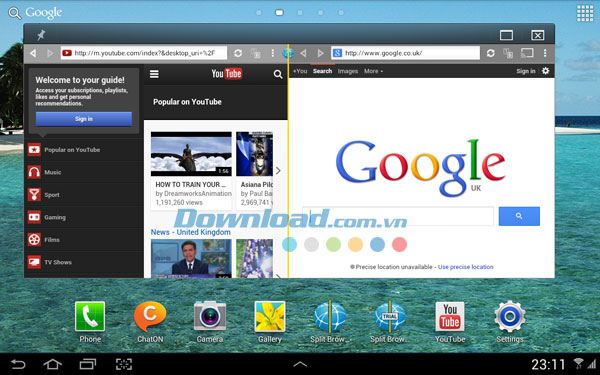 Split Browser Trial for Android