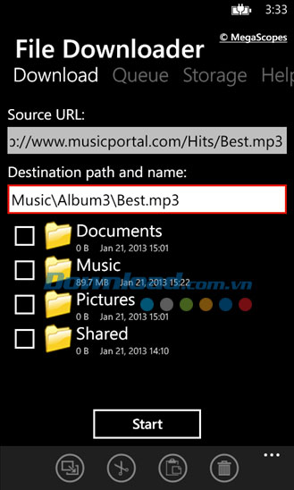 File Downloader for Windows Phone
