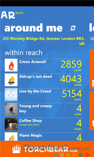 Torchbear for Windows Phone