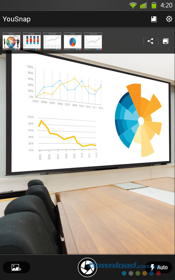 Scan trình chiếu trên Android YouSnap for Android