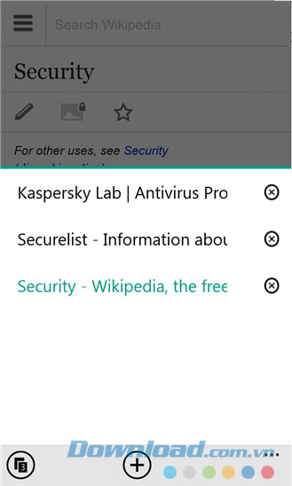 Kaspersky Safe Browser for Windows Phone