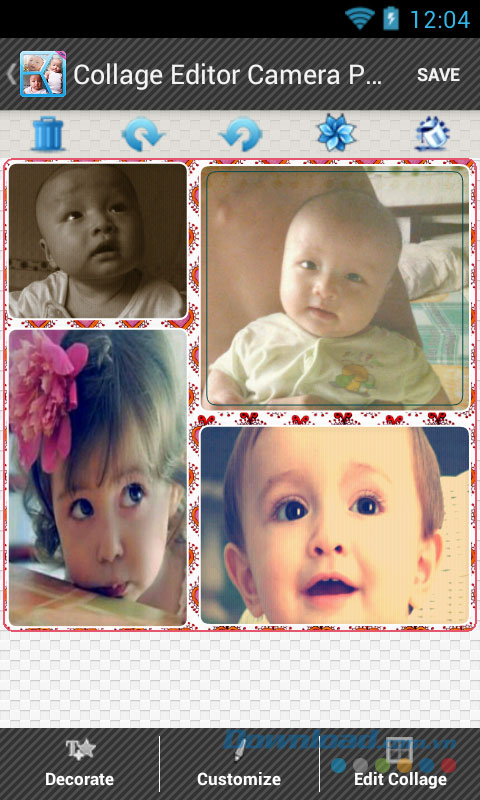 Ghép ảnh trên Android Collage Editor Camera for Android