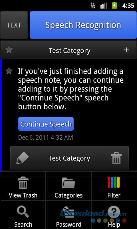 ListNote Speech for Android