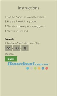 7 Little Words for Windows Phone