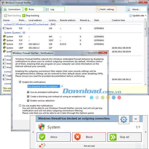 Windows Firewall Notifier