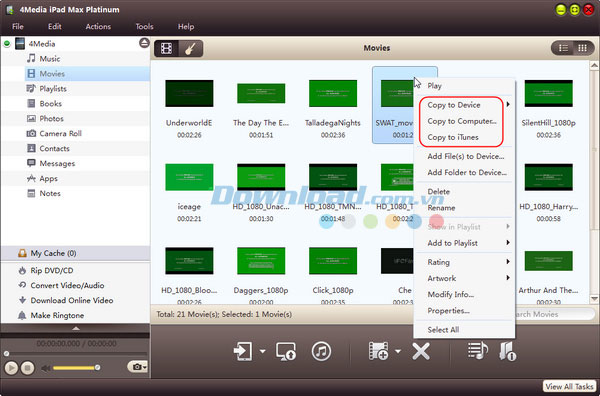 Chuyển dữ liệu từ iPad sang PC và ngược lại 4Media iPad Max Platinum