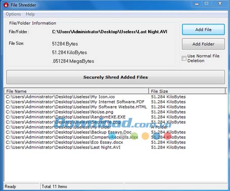 XetoWare File Shredder
