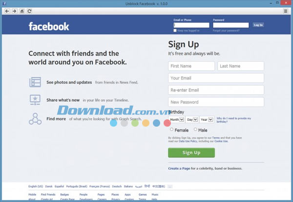 Unblock Facebook