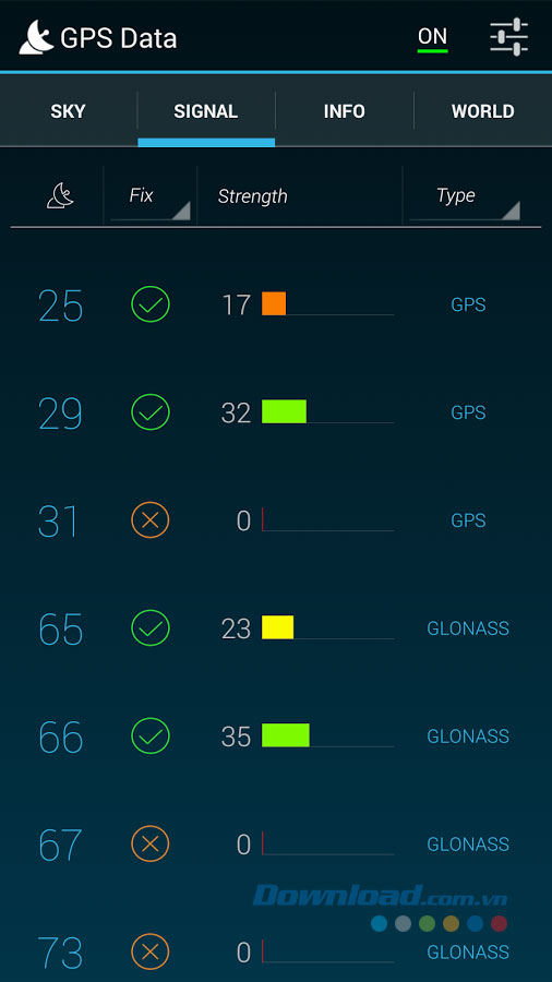 GPS Data for Android